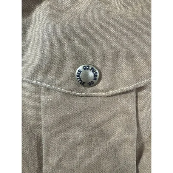 FILSON style 66 Waxed Stand Up Tin Cloth Hunting Jacket Size 48 2XL Vintage 80s - Picture 5 of 8